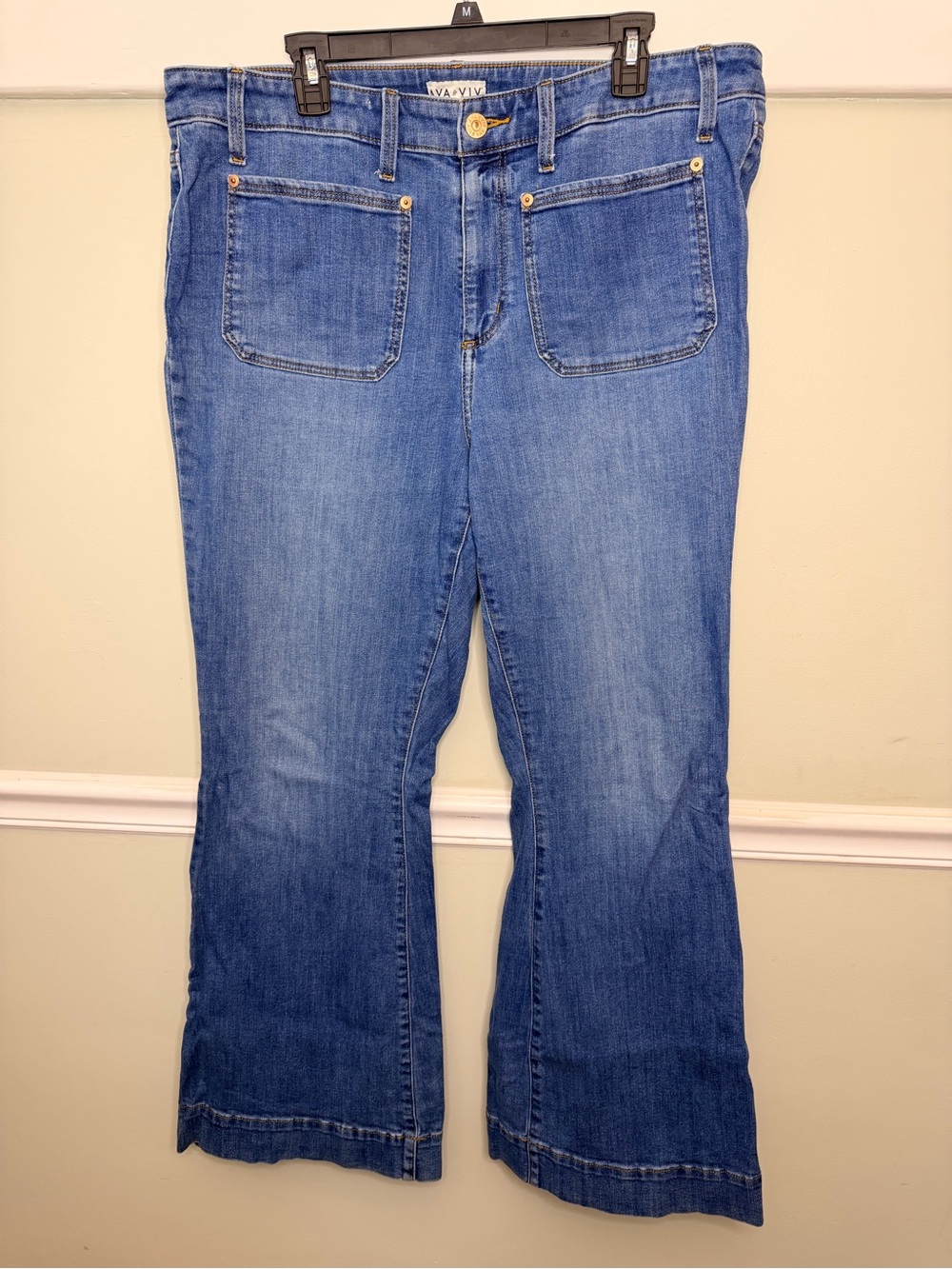 Ava & Viv Women’s Size 17 Blue Denim Wide Leg Flare Jeans